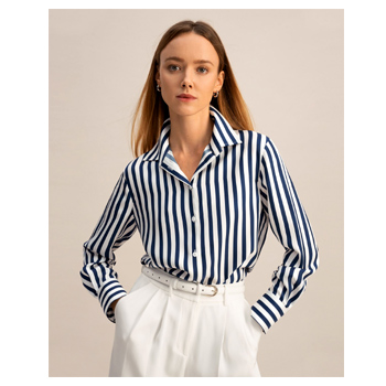 Amalfi Stripe Silk Shirt