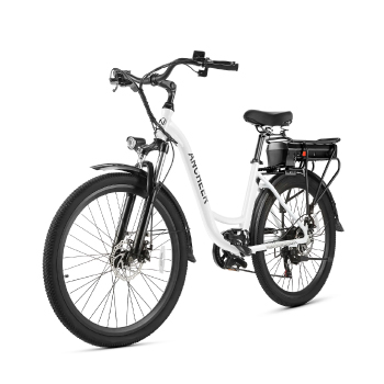 ANCHEER Swan Electric Bike for Adults with 48V 500Wh Removable Battery, 3.5H Fast Charge, UP to 45 Miles, 26