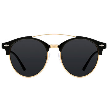 Aviator Black Golden Sunglasses