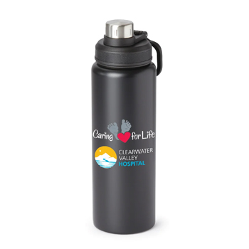 Black Atlanta Stainless-Steel Water Bottle 32-Oz. - Personalization Available