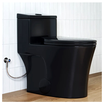 Black One Piece Toilet