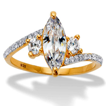 Zirconia Bypass Engagement Ring