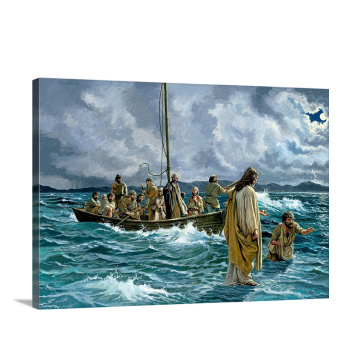 Christ walking on the Sea of Galilee Wall Art