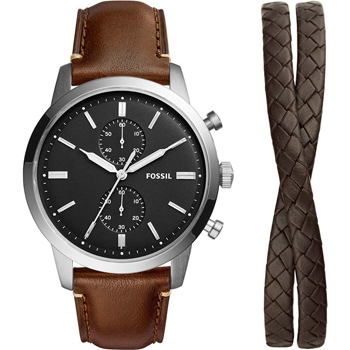 Fossil Mens Townsman Watch and Bracelet Gift Set