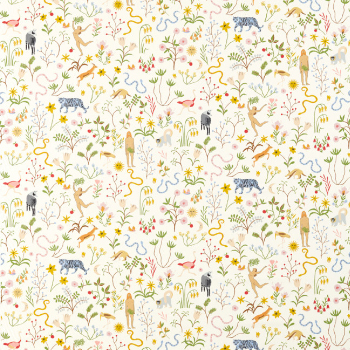 Curtains in Garden of Eden Fabric - Popsicle