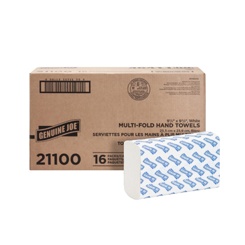 Genuine Joe 21100 White Multifold Paper Towels