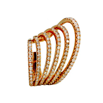 Gold Multi Row Ear Cuff