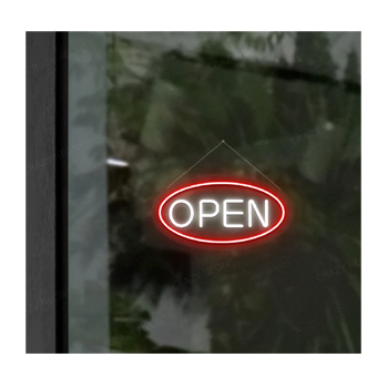 Oval Shaped Open Sign