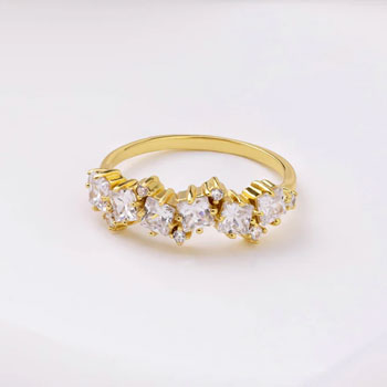 Aurora Pave Gold Ring