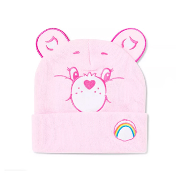 Pink 3D Care Bears Cuff Beanie Hat