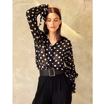 Polka Dots Georgette Blouse