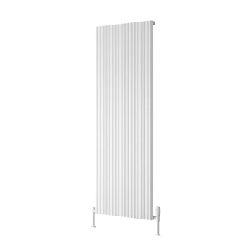 Reina Delia, Vertical Designer Radiator, Aluminium, White, 1800x400mm