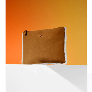 Shearling Travel Pouch