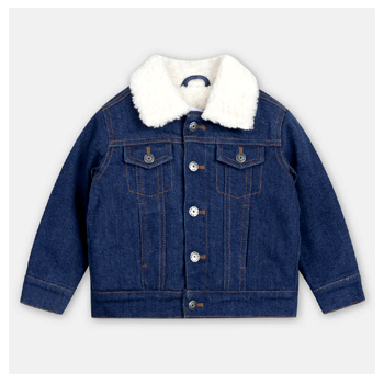 Sherpa-Lined Denim Jacket