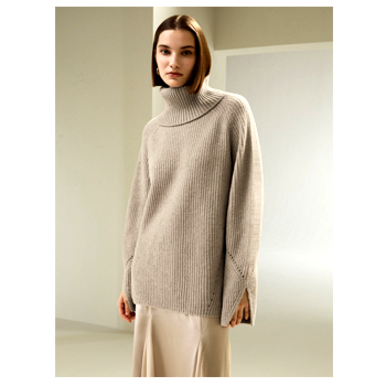 Sweater with Slit Sleeves