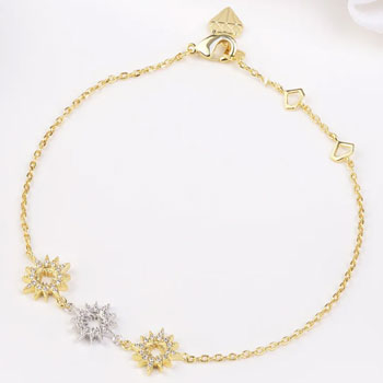 Sunlit Trio Gold Bracelet