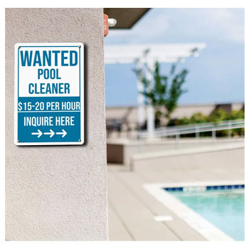 Wanted Pool Signs